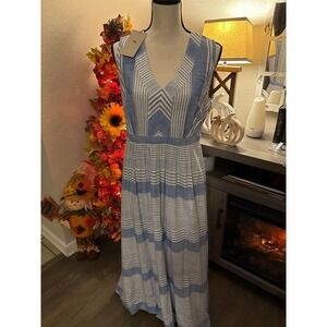 Tommy Bahama‎ women's dress NWT size M blue white striped